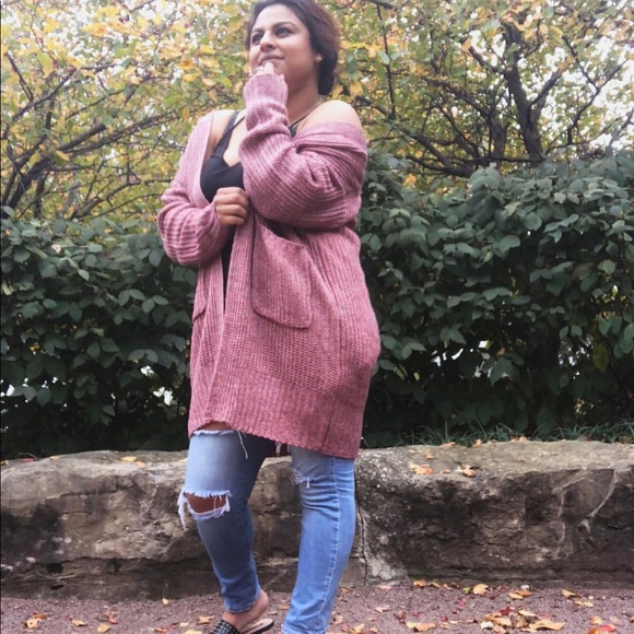 Oversized knitted cardigan - Picture 3 of 3